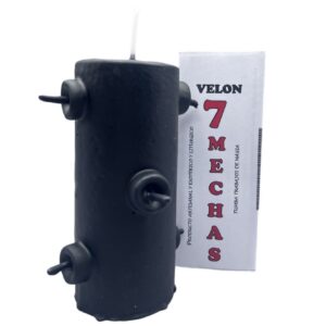 VELÓN 7 MECHAS NEGRO